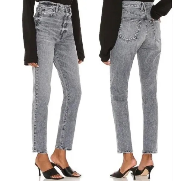 SLVRLAKE Beatnik Ultra High Rise Slim Rigid 90’s Mom Jean in Moonlight Size 27 - Image 3