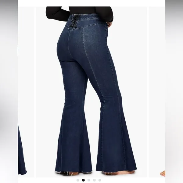 Free People We The Free Curvy CRVY Ma Cherie High Waist Flare Jeans - Image 2