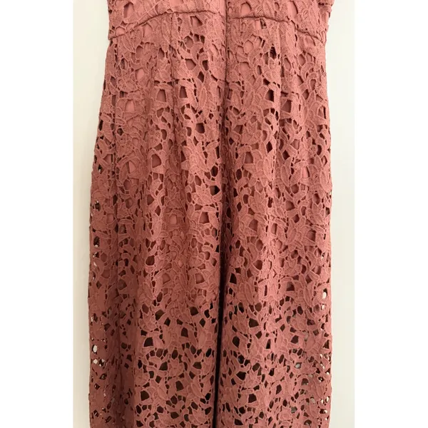 ASTR The Label Lace A Line Midi Dress Mauve Women's Size Small - Image 10