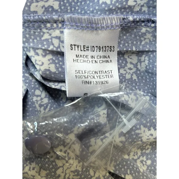 Saving Paige Floral Lace Pleated Midi Dress Women's Size S Blue Modest Dainty‎ - Image 8