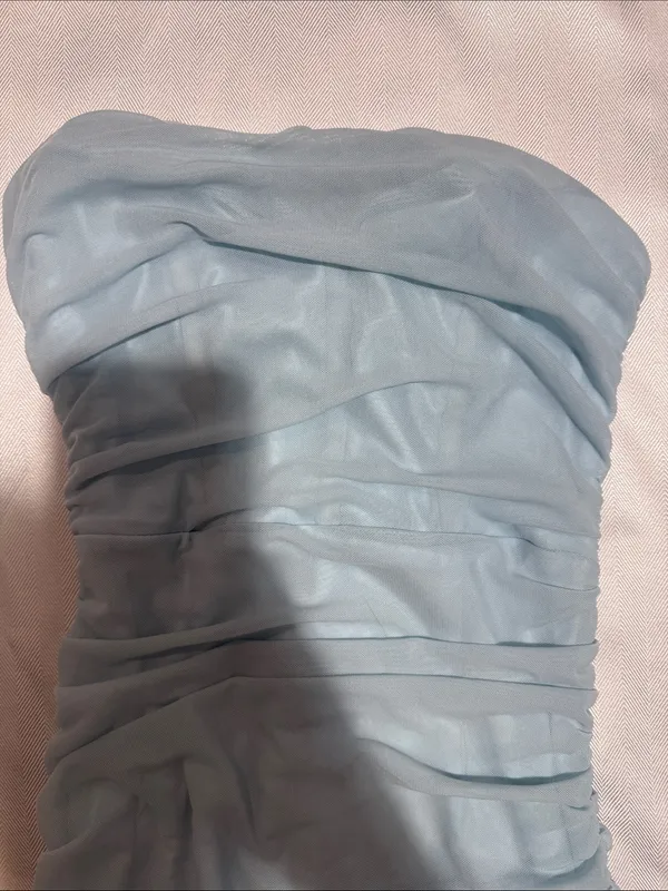 Princess Polly Strapless Baby Blue Ruched Bodycon Dress - Image 3