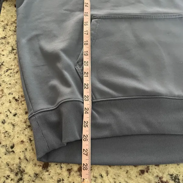 Nike Hoodie Women Medium Blue Gray Athleisure Just Do It Dri-FIT Fleece Pullover - Image 7