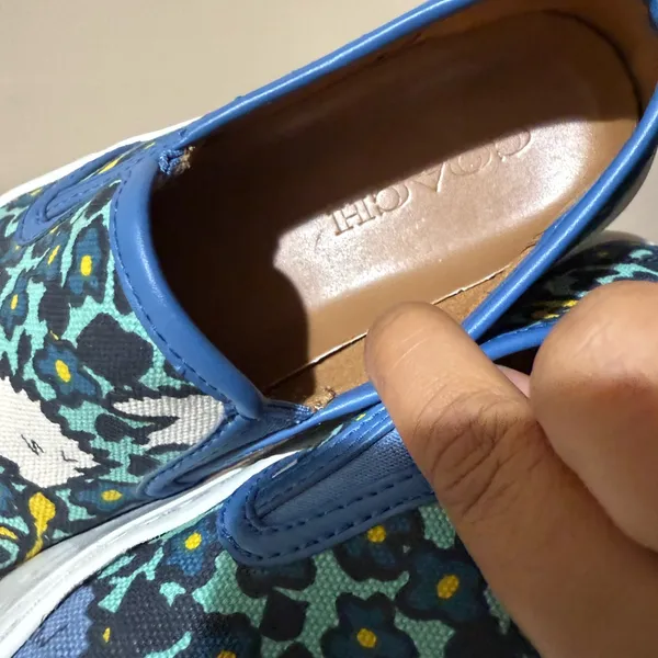 Coach Cameron‎ Aqua Blue Floral Flat Slip-on Sneakers Women’s US Size 6.5 T - Image 10