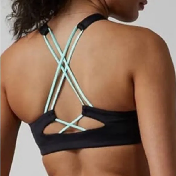 Athleta Women's Camo High Neck Bikini Top Size S‎ Multicolor Athletic NWT - Image 2