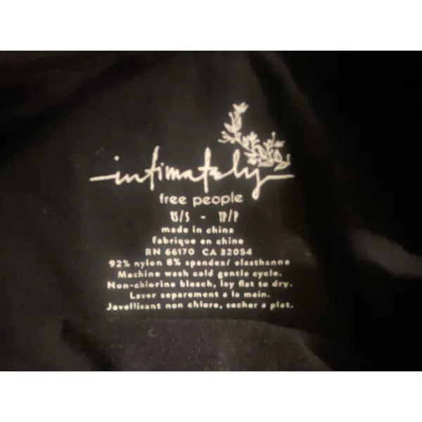 Intimately Free People Simply Soft Low-Arm Crop Top Black XS/S Layering Leisure - Image 3