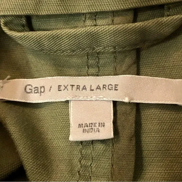 Gap Utility Jacket Womens XL Used Army Green - Image 10
