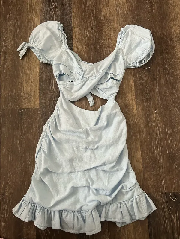 Amazon blue cut out dress - Image 2