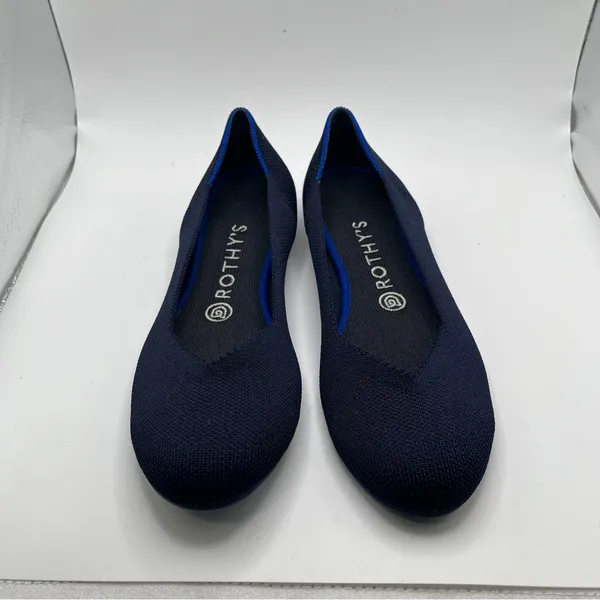 Rothy's The Flat Flats Loafers Shoes Womens Size 8.5 Blue Casual Slip On Comfort - Image 2