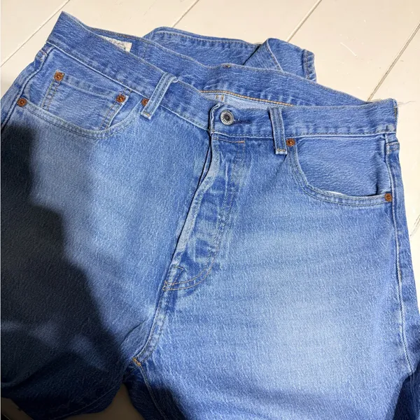 Levi's Light Blue Straight Leg Jeans - Image 3