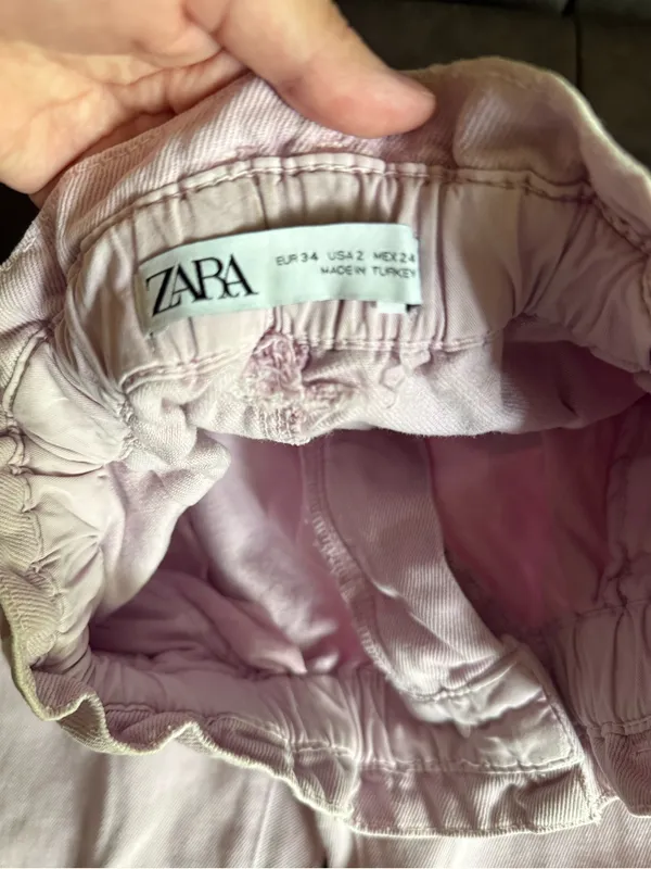 NWT Zara Light Lilac High-Rise barrel jeans size 2 - Image 5