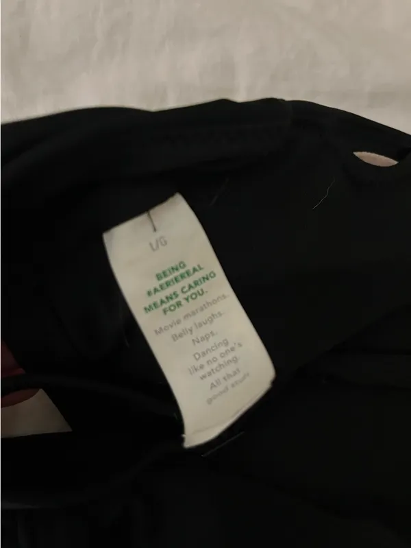 Aerie Bikini Top Black Tie Swim Large - Image 3