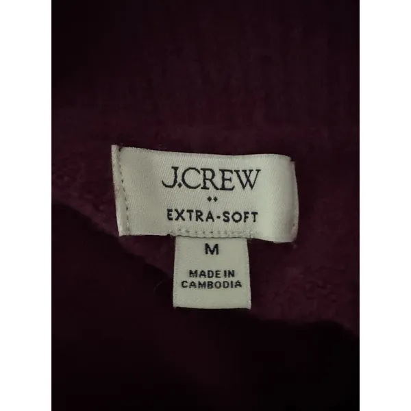 NWT J. Crew Crewneck Sweater Extra Soft Yarn Heather Royal Fuchsia Purple Medium - Image 6