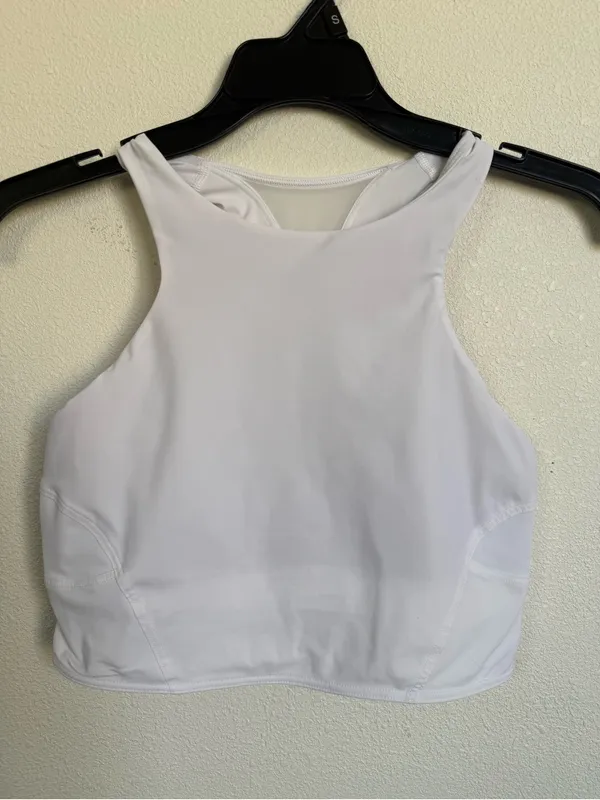 Lululemon Mesh-Back Train Bra White Size 6 Medium Support A/B - Image 3