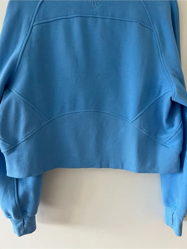 Lululemon Scuba Oversized Funnel Neck Half Zip Blue Size M/L - Image 9