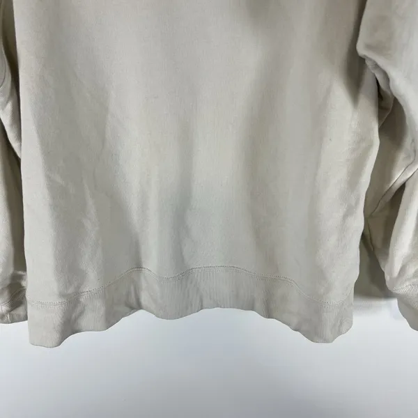 Veronica Beard Sweatshirt Womens Small Cream Ivory Natti Crop‎ French Terry Pima - Image 11
