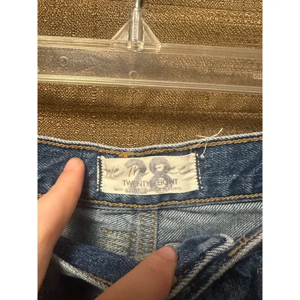 We The Free Button Fly Denim Distressed Shorts Womans Size 28 - Image 2