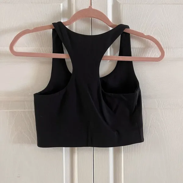 Girlfriend Collective Paloma Racerback Sports‎ Bra Black Small - Image 5