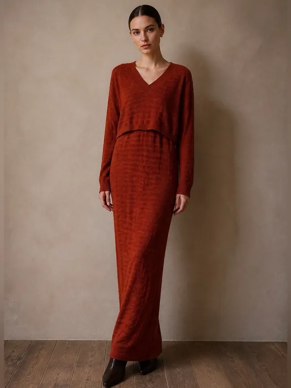 ASOS Pullover Knit Sweater Maxi Dress Size 0 - Image 14