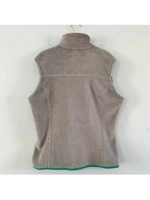 Patagonia Re-tool Polartec Gray Fleece Zip Up‎ Vest - Image 2