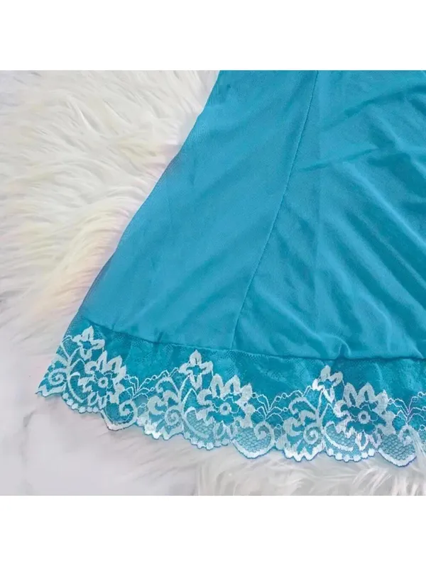 NWOT Sexy Lace Sleepwear Dress Backless Adjustable Strap Slip Dress Nightgown - Image 5
