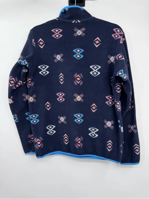 Patagonia Lightweight Synchilla Snap-T Women M Navy Geometric Fleece - Image 3