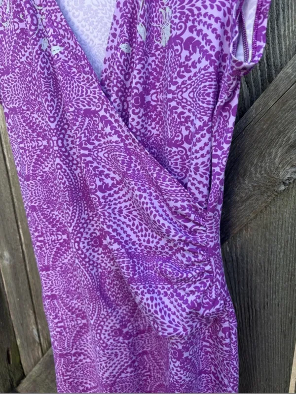 NWOT Athleta Nectar Faux Wrap Dress Purple Size Large - Image 4