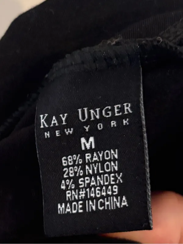 Kay Unger black leggings size medium - Image 6