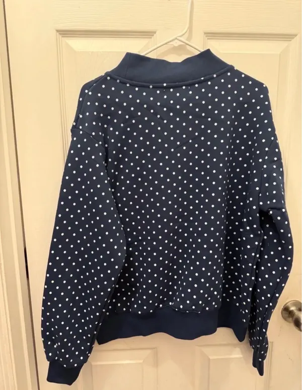 PARKE Pola Dot Navy Blue Crewneck - Image 3