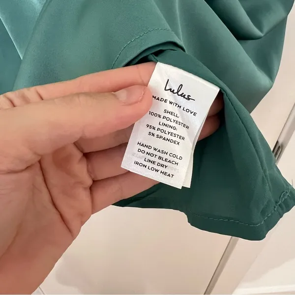 Lulu’s Love Me Tonight Sage Green Satin One-Shoulder Mini Dress - Image 11
