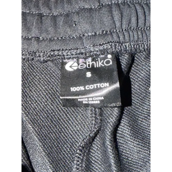 Ethika Women's Raw Edge Shogun Sweat Shorts Black Floral Logo, Size S,‎ NWT - Image 5