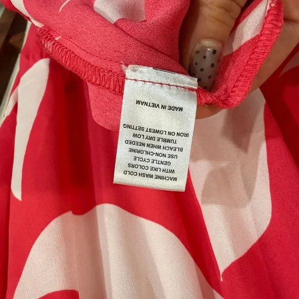 Crystal Doll Red White Smocked Tiered Maxi Dress Ruffle Straps‎ Size S NWT - Image 11