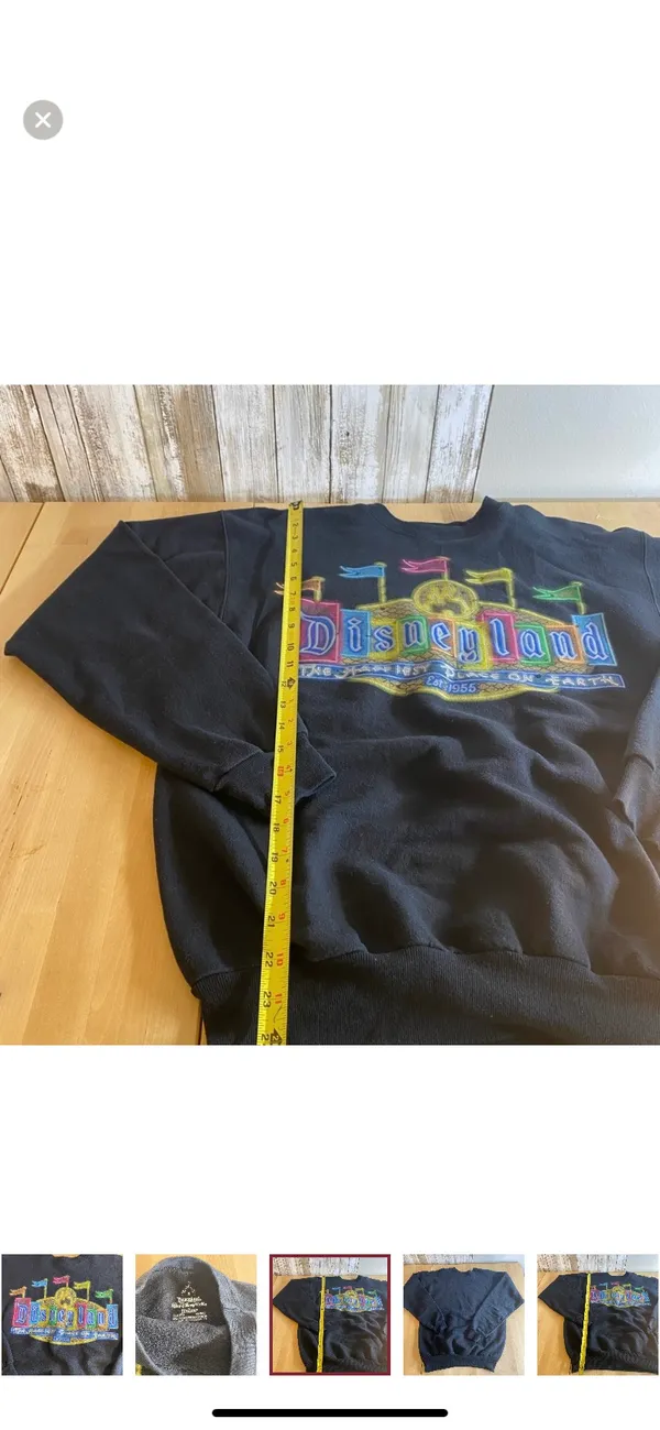 Disney land the happiest place on earth crew neck pullover land Resort size small - Image 4