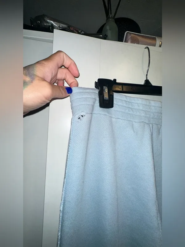 Vintage Havana Est 1954 Distressed Powder Blue Flare Sweatpants - Image 3