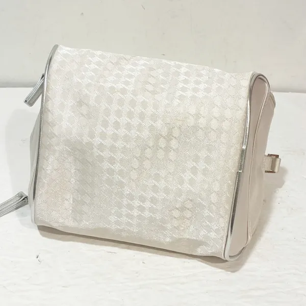 Christian Dior Beauty Vintage White Fabric Vanity‎ Makeup Cosmetic Toiletry Bag - Image 6