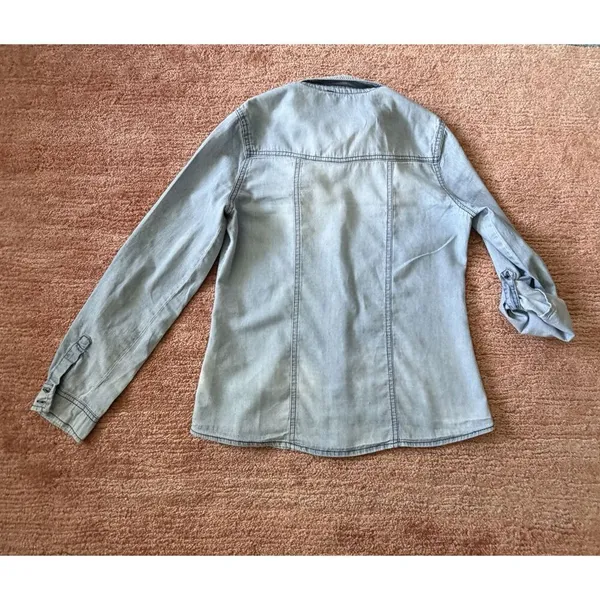 Highway Jeans Light Wash Denim Western Shirt Size S 100% Cotton - Image 8