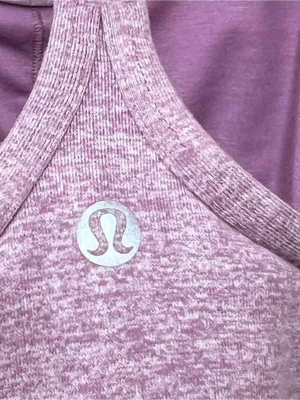 Lululemon Lavender purple Cami tank top 4 athletic built in bra pads missing - Image 2
