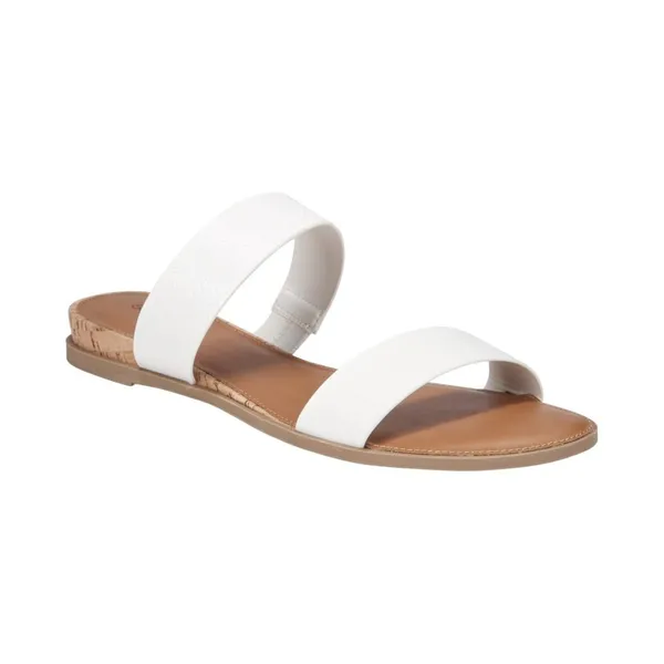 Style & Co. Womens Elliee Flat Sandals 2 Band 10020656300 White Lizard 5.5M - Image 7