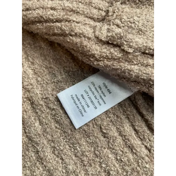 EUC Womens Barefoot Dreams cozy chic‎ lite tan brown ribbed soft cardigan size L - Image 10