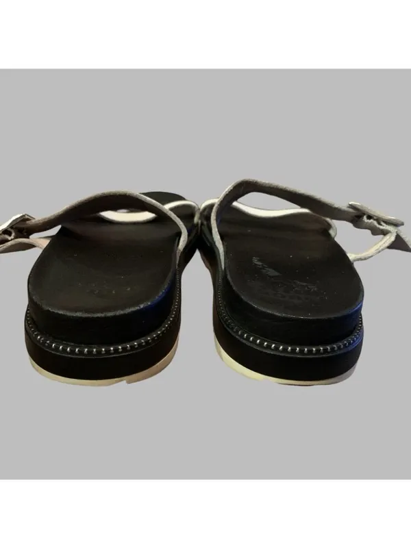 Sorel Roaming Buckle Slide Sandals Women's 10 Black And White Comfort Summer - Image 4