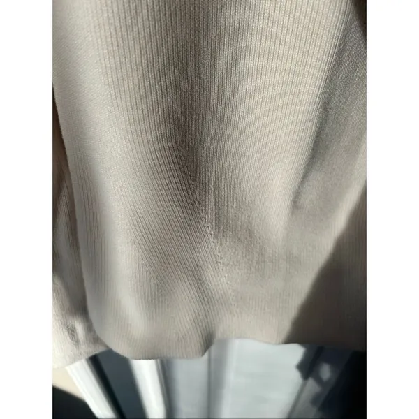 Banana republic sweater large white/ivory with cut out back cotton blend w flare - Image 7