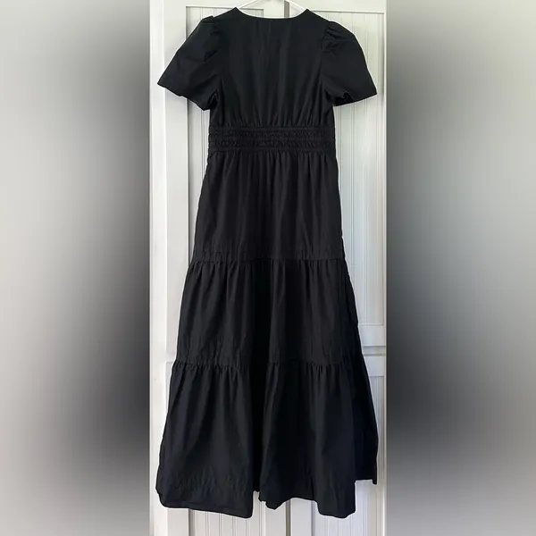 Quince 100% Organic Cotton Poplin Tiered Maxi Dress size small - Image 6