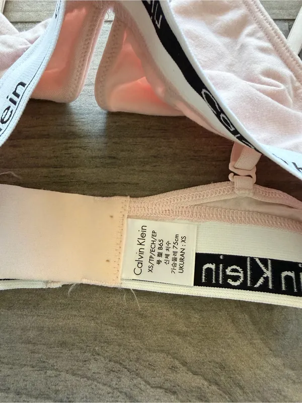 Calvin Klein Logo Elastic Bralette — Pink — XS - Image 2