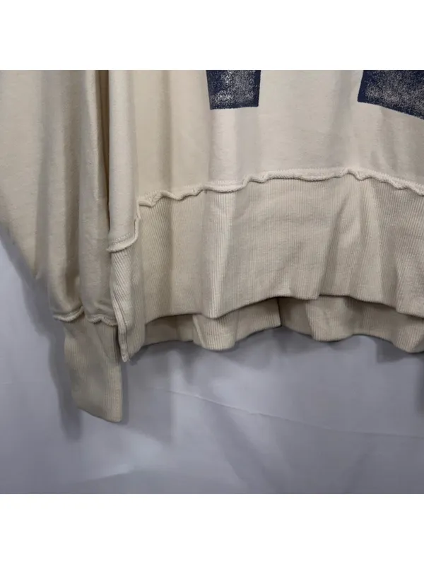AE Seriously Lived-In XS Cream 77 Oversized Sweatshirt - Image 3
