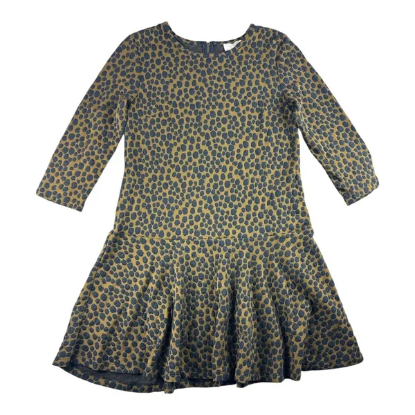 Ann Taylor Loft Womens Cheetah Print Drop Waist Fit & Flare Mini Dress Brown M - Image 2