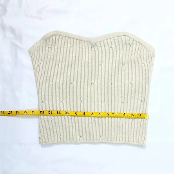 NWOT Aerie Pearl Ribbed Sweater Tube Top - Heather Frost - XL - Image 12