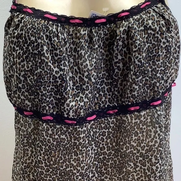 Zuliana Size Large Cheetah Print With Lace & Satin Shoulder Straps - Image 2
