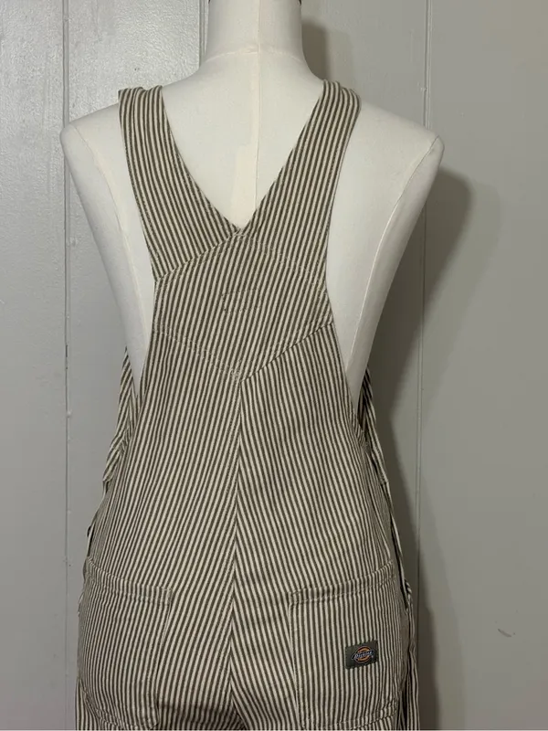 Dickies Women’s Regular Fit Hickory Stripe Bib Overalls Size XS - Image 5