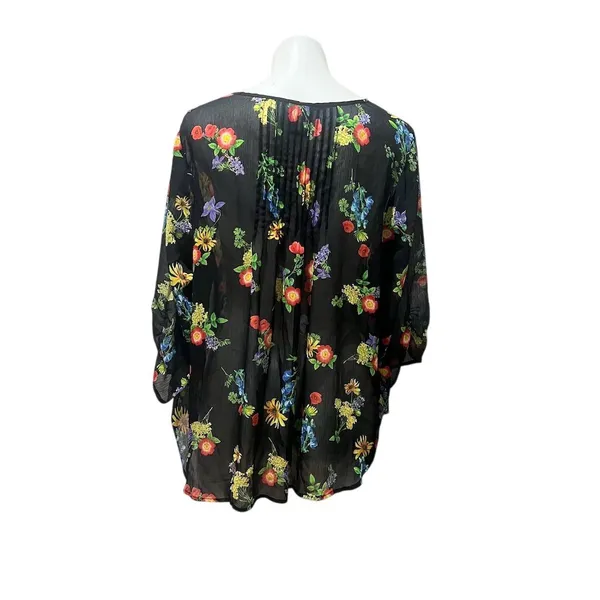 Torrid Women's Floral Chiffon Blouse Size 1 Multicolor Casual - Image 7