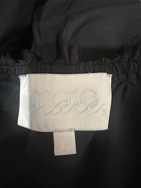 Mare Mare Off The Shoulder Bow Top Size Large Black - Image 7