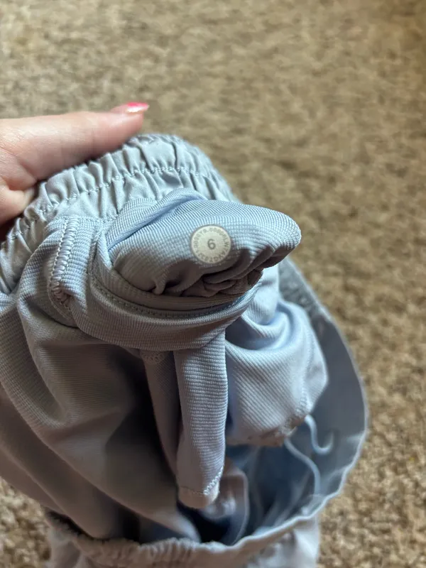 Pale Blue Lululemon Hotty Hot Low Rise Lined Shorts 4” - Image 2